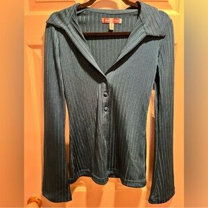 Urban Outfitters Teal Button-Down Shirt